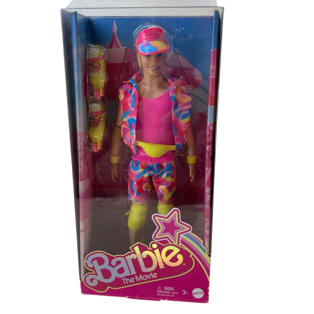 Mattel 12" Barbie the Movie Inline Skating Ken #HRF28 (2023) NRFB w/Box Damage